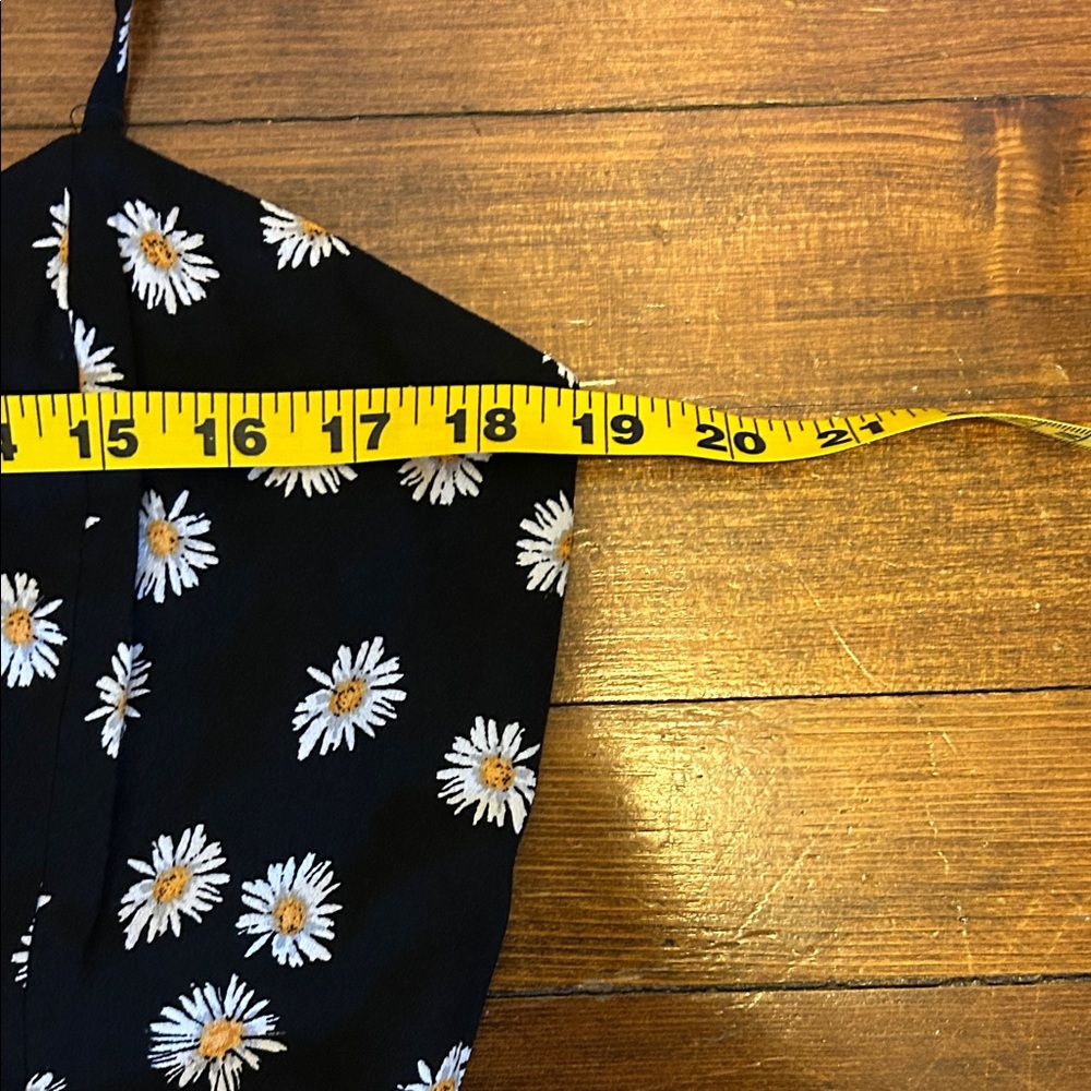 Calvin Klein Jeans Black Daisy Print Spaghetti Strap Dress - Size L, NWOT - Picture 10 of 14